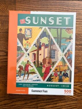 Sunset Magazine August 1930 Summer Fun 500 Piece Jigsaw Puzzle NEW